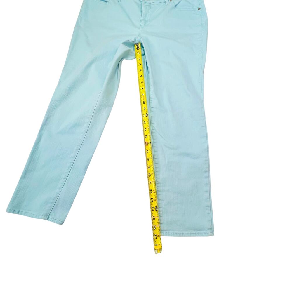 Talbots Slim Ankle Jean 16W Cool Mint Slimming Stretch Preppy Casual Coastal - Picture 6 of 10